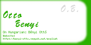 otto benyi business card